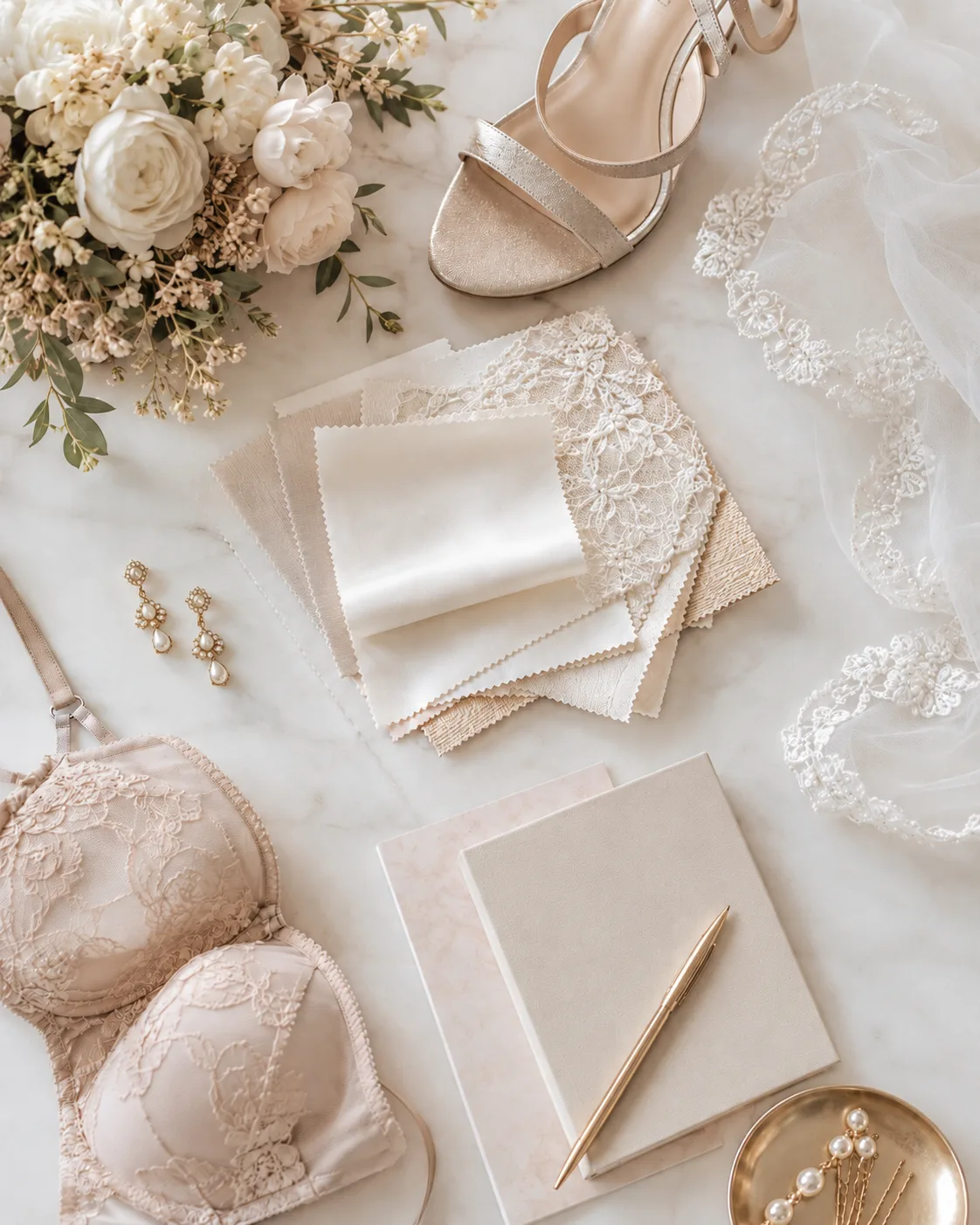 Sposa davanti allo specchio durante la prova di un abito outlet